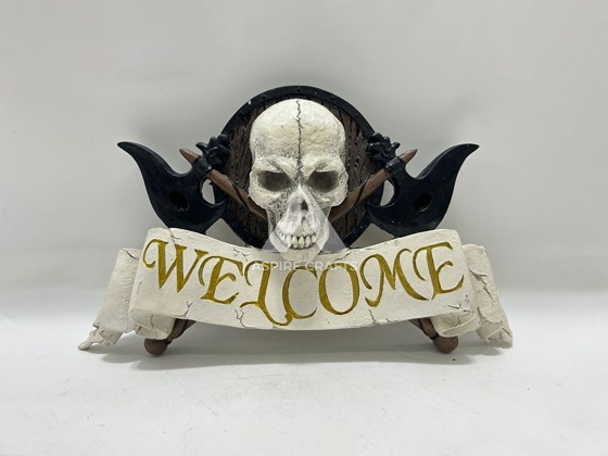 Creepy yet Charming Polyresin Halloween Skeleton Decor