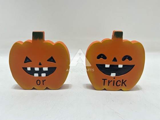 Haunting Polyresin Halloween Pumpkin Figurines