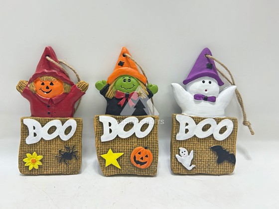 Charming Polyresin Witch Helpers: Halloween Ornaments