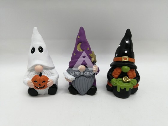 Enchanted Halloween Sorcerers in Synthetic Polyresin