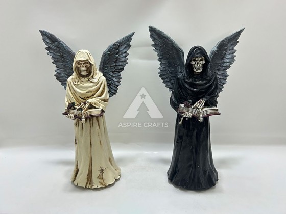 Ghostly Angel Ornament for Halloween in Synthetic Polyresin