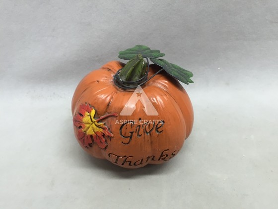 Harvest Time Bliss: Polyresin Crafted Pumpkin