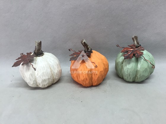 Bountiful Polyresin Pumpkin for the Autumn Festival